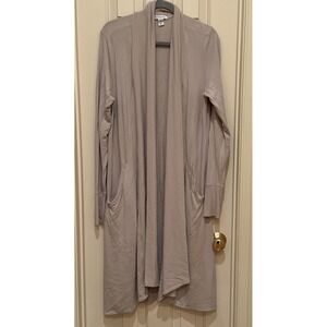 Athleta Women's  Mineral Brown Long Sleeve Canopy Nirvana Wrap Cardigan Sz M